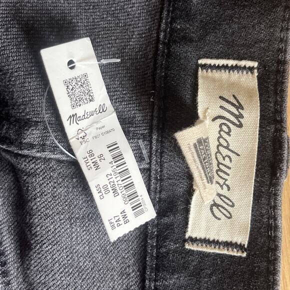 $128 NWT Madewell 90s Straight Leg Jeans Women's Size 26 Black Wash Denim NM186 - Picture 6 of 8